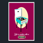 Retro Dansette Record Player Pop Art Poster<br><div class="desc">Retro Record Pop Art Poster</div>