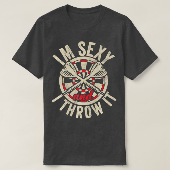 Retro Dartboard 180 für Men Dart Players T-Shirt (Design vorne)