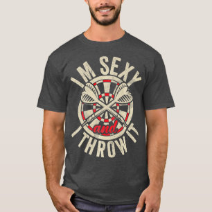 Retro Dartboard 180 für Men Dart Players T-Shirt