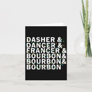 Retro Dasher Tänzer Prancer Bourbon Weihnachten Sp Karte