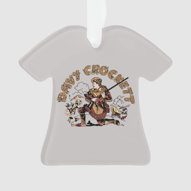Retro Davy Crockett Ornament (Vorderseite)