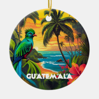 Retro de Viajes de Vintage Guatemala Keramik Ornament