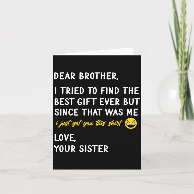 Retro Dear Brother I Tried To Find The  Karte (Vorderseite)