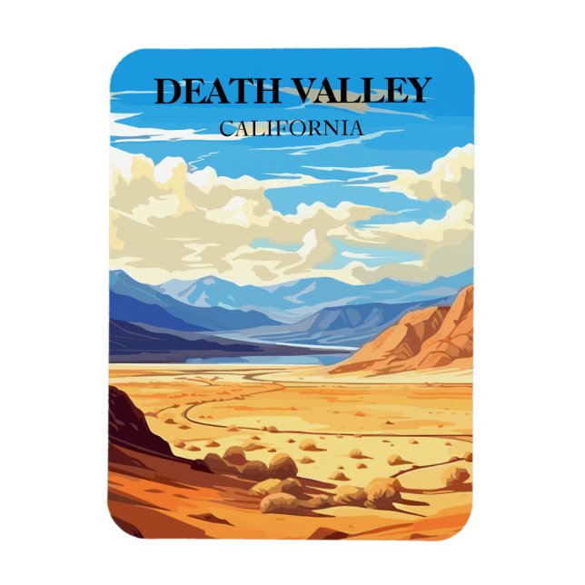 Retro Death Valley California Travel Magnet (Vertical)