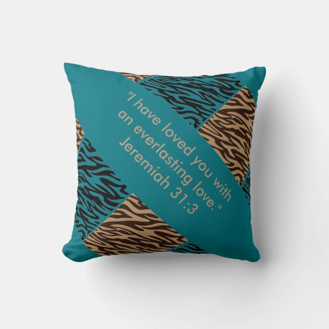 Retro Decorative Kissen.. Jeremiah 31:3 Kissen (Vorderseite)