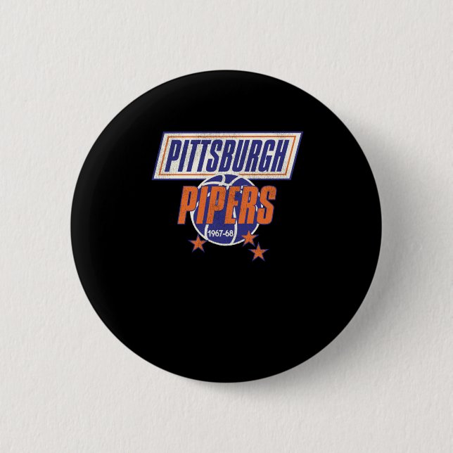 Retro defekte Pittsburgh Pipers Basketball  Button (Vorderseite)