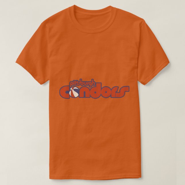 Retro Defunktional Pittsburgh Condors Basketball T-Shirt (Design vorne)