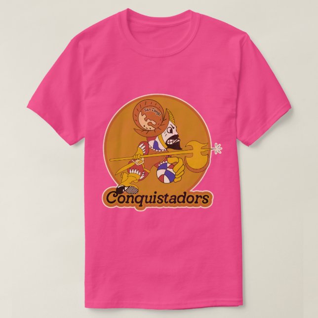 Retro Defunktionale San Diego Conquistadors Basket T-Shirt (Design vorne)