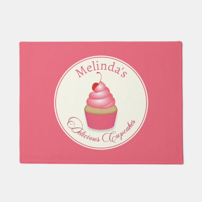Retro Delicious Cupcakes Rug Door Mat Doormat Fußmatte (Vorderseite)