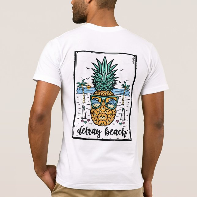 Retro Delray Beach Florida T-Shirt (Rückseite)