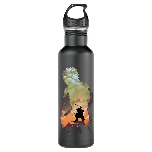 Retro Demon Anime Slayers Funny Sanemi Shinazugawa Edelstahlflasche (Vorderseite)
