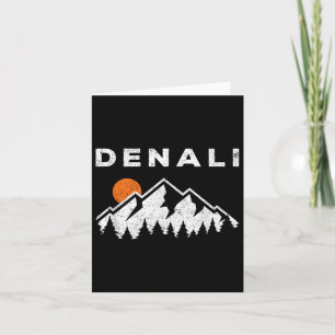 Retro Denali Nationalpark Vintage Alaska Karte