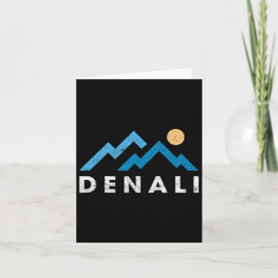 Retro Denali Nationalpark Vintage Wanderung Karte