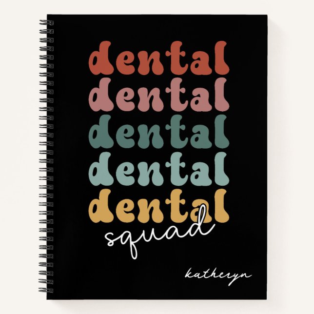 Retro Dental Squad | Dental Team | Zahnärzte Notizbuch (Vorderseite)