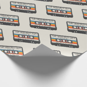 Retro der Besten kassette Muster Hochzeit Geschenkpapier