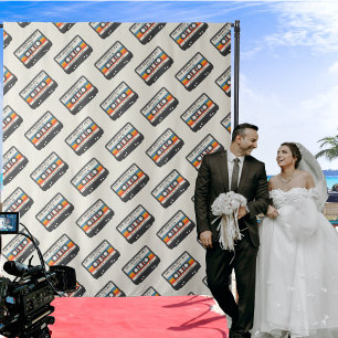 Retro der Besten kassette Muster Hochzeit Wandteppich