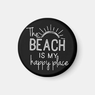 Retro Der Strand ist mein glücklicher Ort Lustiger Magnet