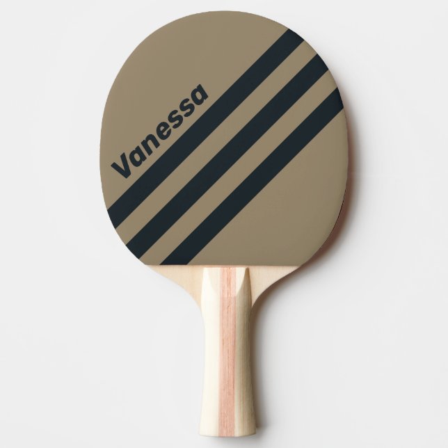 Retro Desert Three Angled Striping with Name Tischtennis Schläger (Vorderseite)