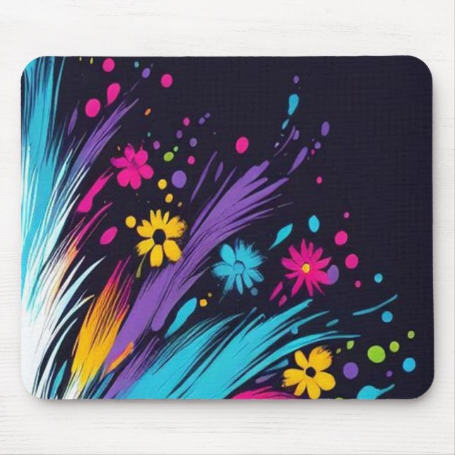 Retro-Design auf einem dicken Computermauspad aus  Mousepad (Vorne)