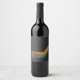 Retro-Design aus dem Jahr 1976 Weinetikett