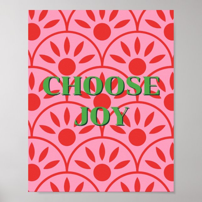 Retro-Design, Choose Joy Poster  (Vorne)