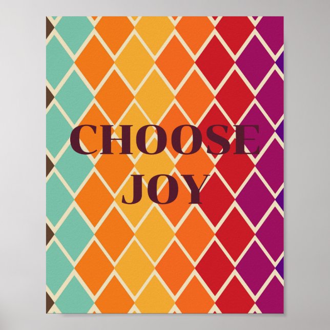 Retro-Design, Choose Joy Poster  (Vorne)
