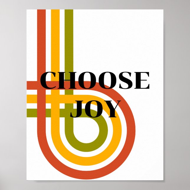 Retro-Design, Choose Joy Poster  (Vorne)