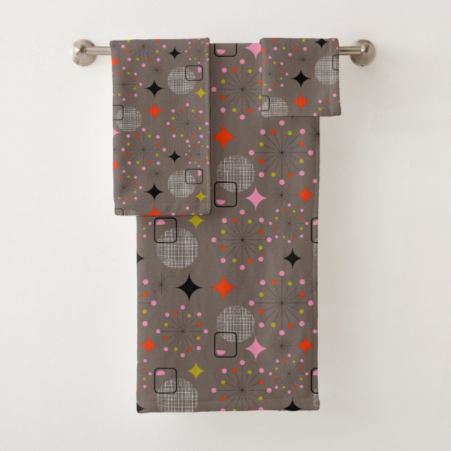 Retro-Design der atomaren Sternexplosion Badhandtuch Set (Insitu)