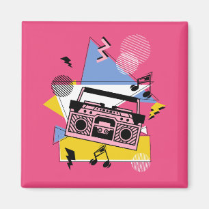 Retro-Design eines Ghettoblasters Magnet