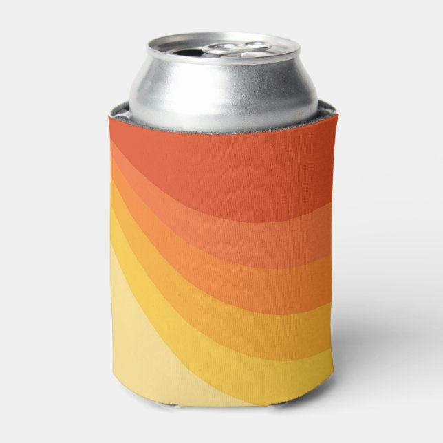 Retro-Design in Gelb- und Orangetönen Dosenkühler (Kanne Vorderseite)