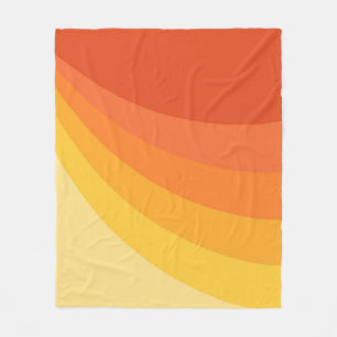 Retro-Design in Gelb- und Orangetönen Fleecedecke
