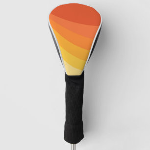 Retro-Design in Gelb- und Orangetönen Golf Headcover