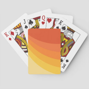 Retro-Design in Gelb- und Orangetönen Spielkarten