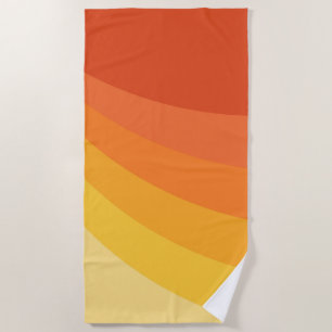 Retro-Design in Gelb- und Orangetönen Strandtuch