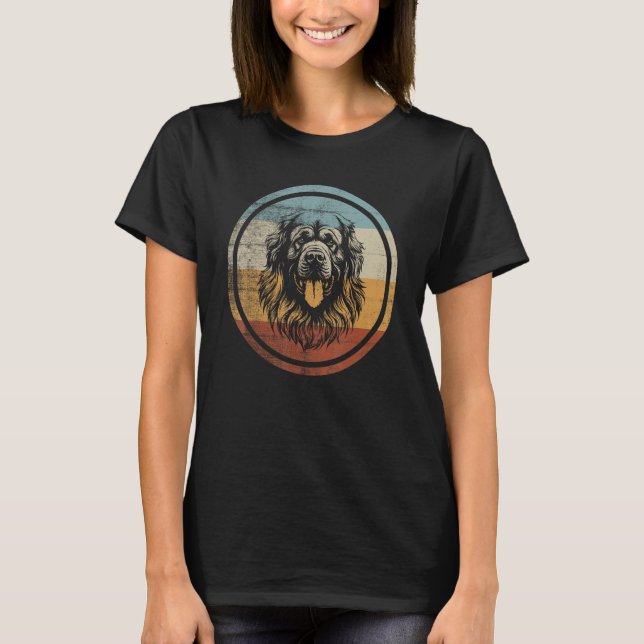 Retro Design Leonberger Dog T-Shirt (Vorderseite)