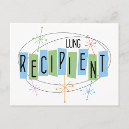 Retro-Design Lung Transplantat Empfänger Postkarte