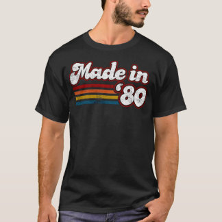 Retro-Design Made in 1980 zum Geburtstag T-Shirt