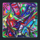 Retro-Design Quadratische Wanduhr<br><div class="desc">Diese trendige Retro-Wanduhr ist eine fantastische Idee für jeden,  der einzigartige Gegenstände in seinem Leben Liebe.</div>