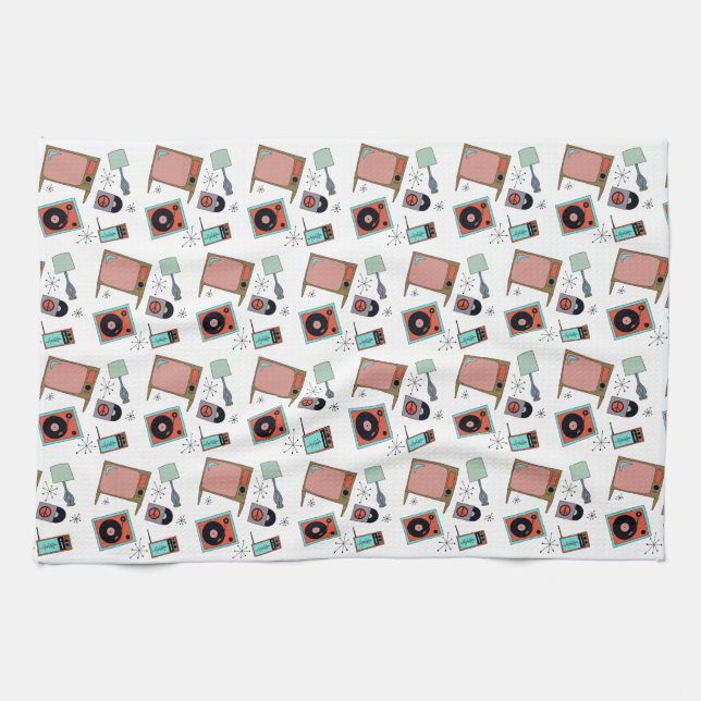 Retro-Designs Geschirrtuch (Horizontal)