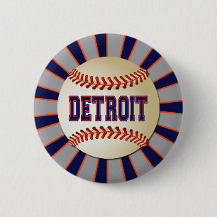 RETRO DETROIT-BASEBALL BUTTON