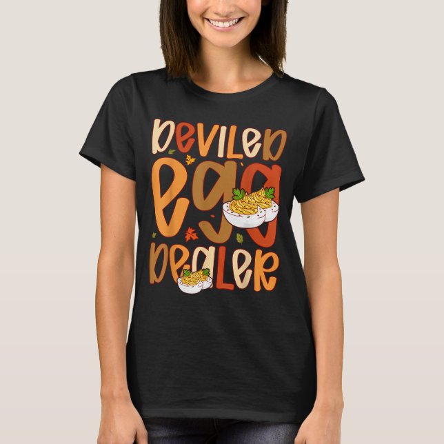 Retro Deviled Egg Er Thanksgiving Dinner Funny  T-Shirt (Vorderseite)