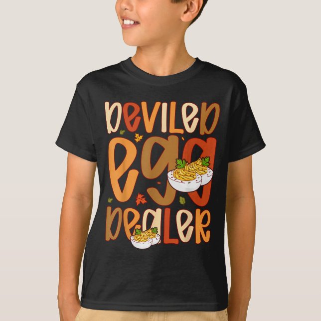 Retro Deviled Egg Er Thanksgiving Dinner Funny  T-Shirt (Vorderseite)