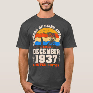 Retro Dezember 1937 85-jähriger Angelfreund 85. T-Shirt