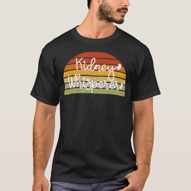 Retro Dialyse Patientengeschenke Nierenflüster T-Shirt (Vorderseite)