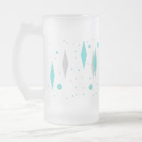 Rétro diamant de turquoise et tasse de Starburst