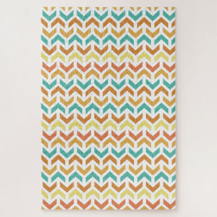 Retro-Diamant in Kreis-Muster Blau Grün Gold