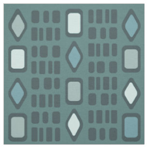Retro-Diamanten-Rechtecke Aquamarin Stoff