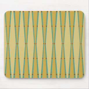 Retro-Diamanten und Dreiecke Mousepad