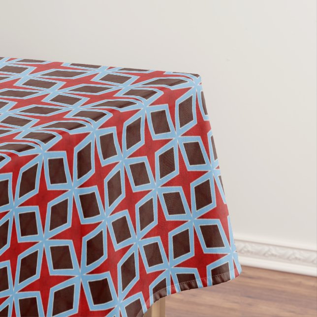Retro-Diamanten und -Stars-Tableteklappen Tischdecke (Beispiel)