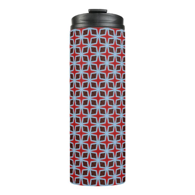 Retro-Diamanten und Stars Wärmeleiter Thermosbecher (Vorderseite)